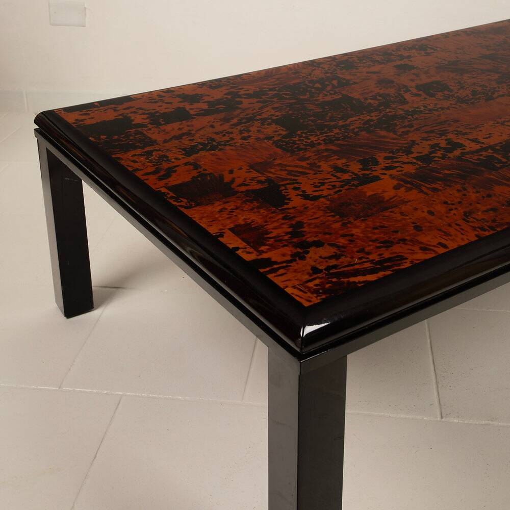 Tortoiseshell table by Roberto Jodice for Ottini Milano, 1975