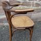Rare american viennese style office armchair, bent wood, w baumann.