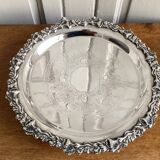Silver-plated tripod serving dish