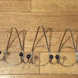 3 patères vintage métal doré