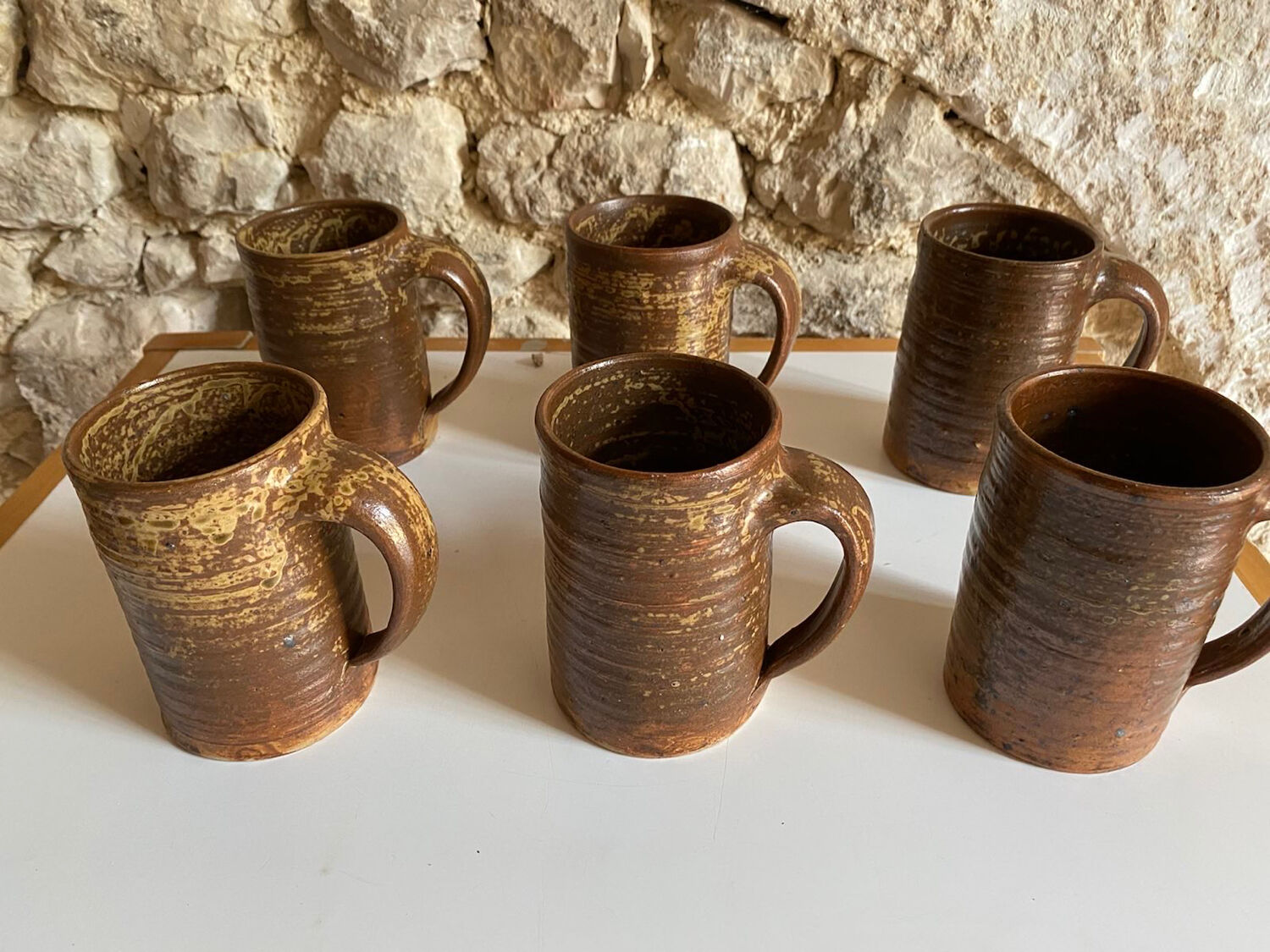 Vintage stoneware mugs