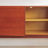 vintage Danish sideboard with black and white drawers