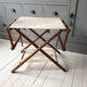 Former director's side chair in wood and canvas