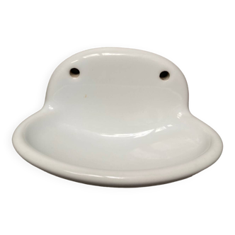 Wall-mounted earthenware soap holder