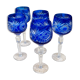 Set de 5 verres à vin en cristal de Pologne