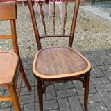 Set of 6 mismatched bistro chairs