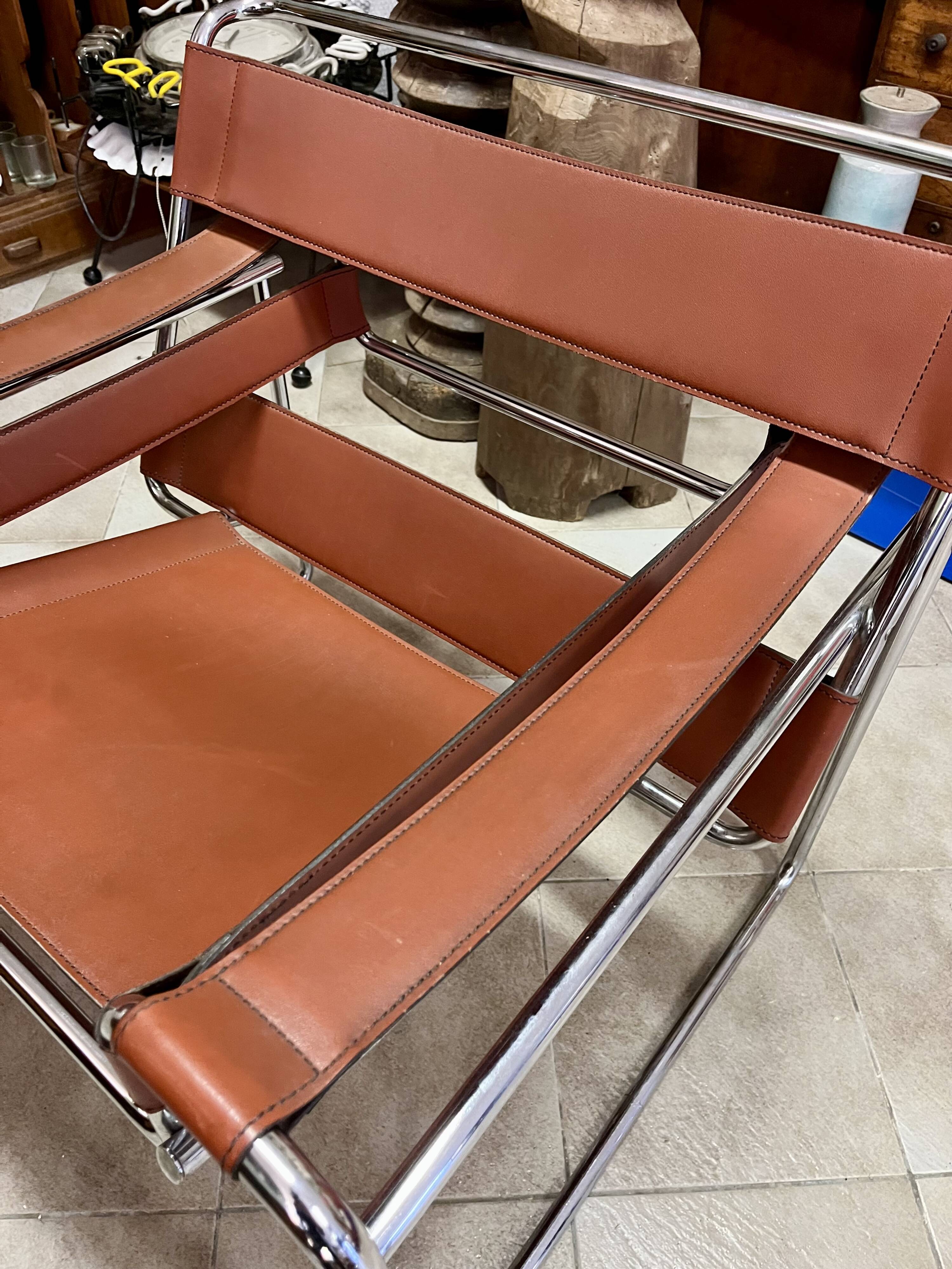 Vintage armchair in the style of the Wassily B3 by Marcel Breuer