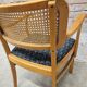 Chair armchair cannage wood 1960 vintage