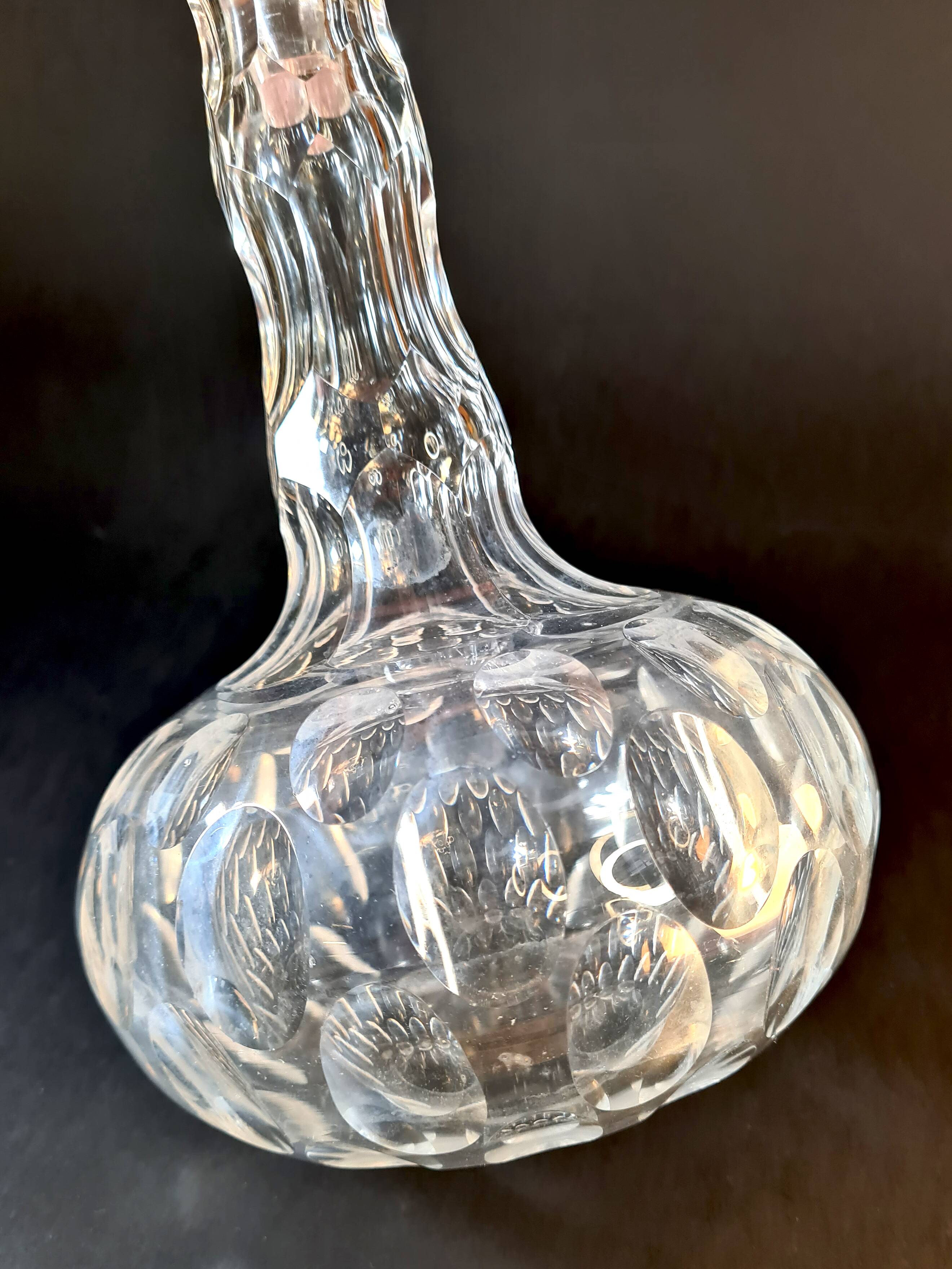 Cut crystal carafe – high-end piece, invoice from a prestigious brand.