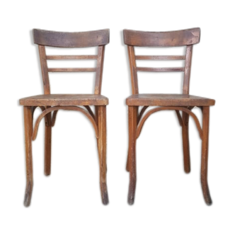 Lot de 2 chaises bistrot Baumann