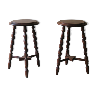 Pair of tripod stools