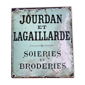 Plaque émaillée bombée