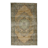 Turkish Anatolian Handmade Vintage Area Rug 267 cm x 160 cm