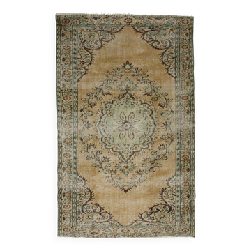 Turkish Anatolian Handmade Vintage Area Rug 267 cm x 160 cm