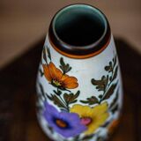 Ceramic Vase in Floral Motifs, 1950s