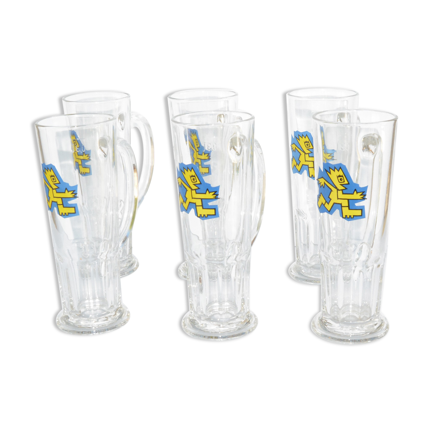 Set of six beer mugs 300ml Sahm Germany