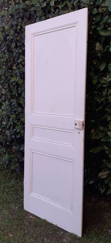 Communication door h216.5x87cm old paneled, molded