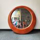 Miroir vintage en noyer, 60 cm