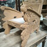 Colonial teak armchair from Ceylon