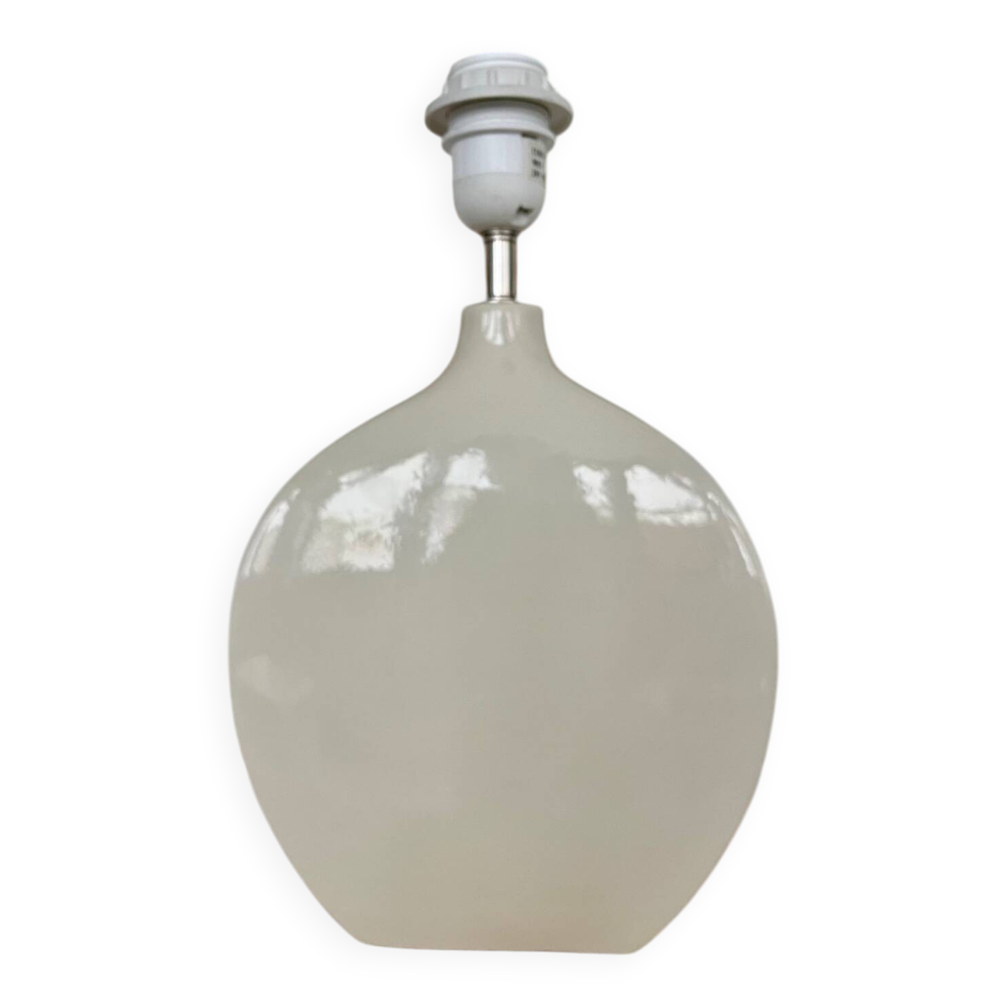 White contemporary ceramic lamp base