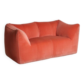 Le Bambole Sofa In Coral Velvet By Mario Bellini For B&B Italia, 1970s