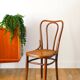 Set of 3 bistro chairs in wood and canework signed J. Kohn, Made in Austria, 20th century