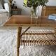 Vintage rattan coffee table