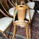 Series of 6 Gondola Chairs in blond mahogany