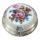 Vintage jewelry box in Limoges porcelain flowers and gilding