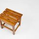 Industrial Brutalist Wooden Stool, Belgium, 1920s