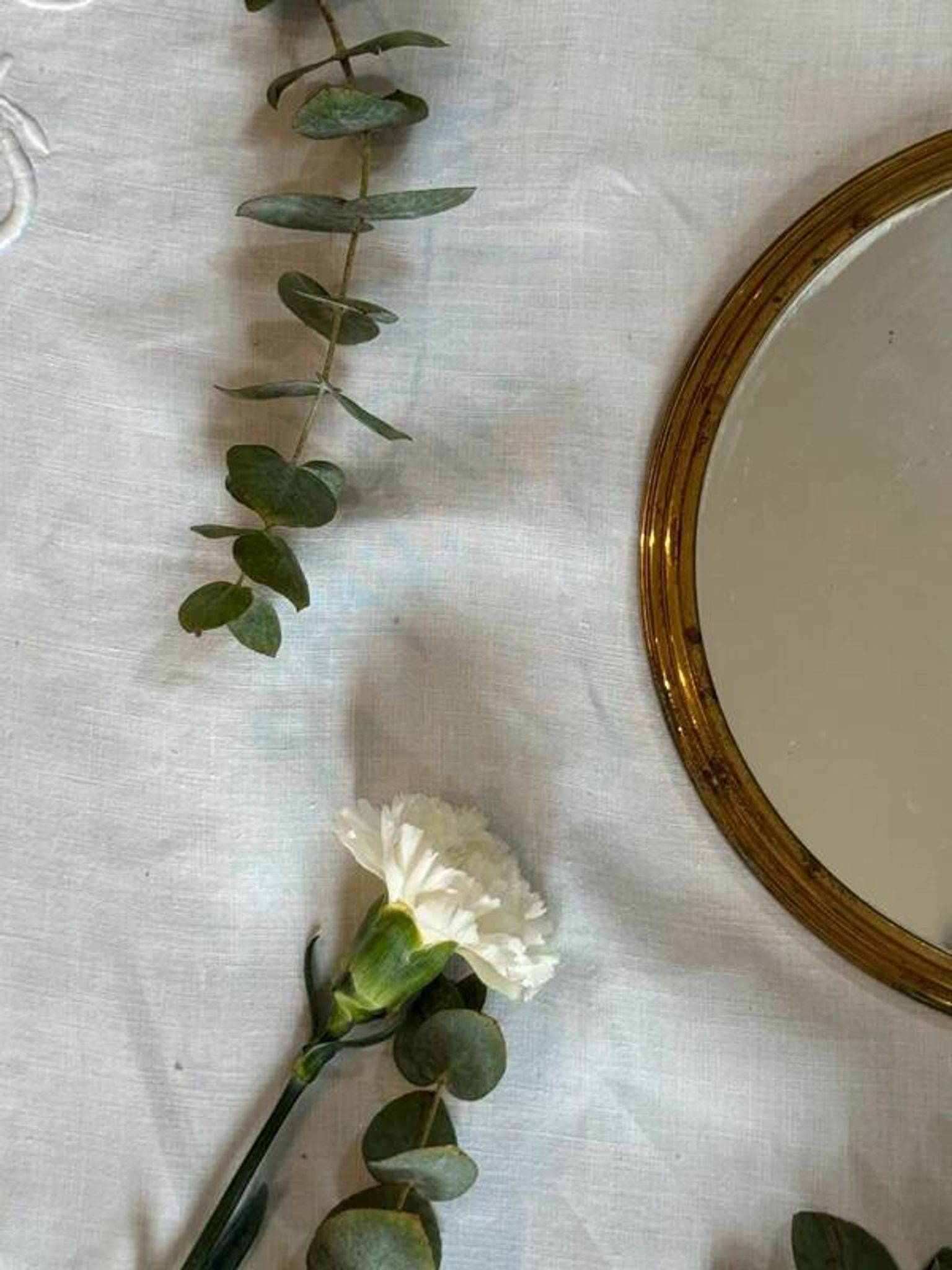 Plateau miroir doré vintage