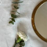 Plateau miroir doré vintage