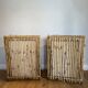 Paire de lampes bambou et toile année 70-80