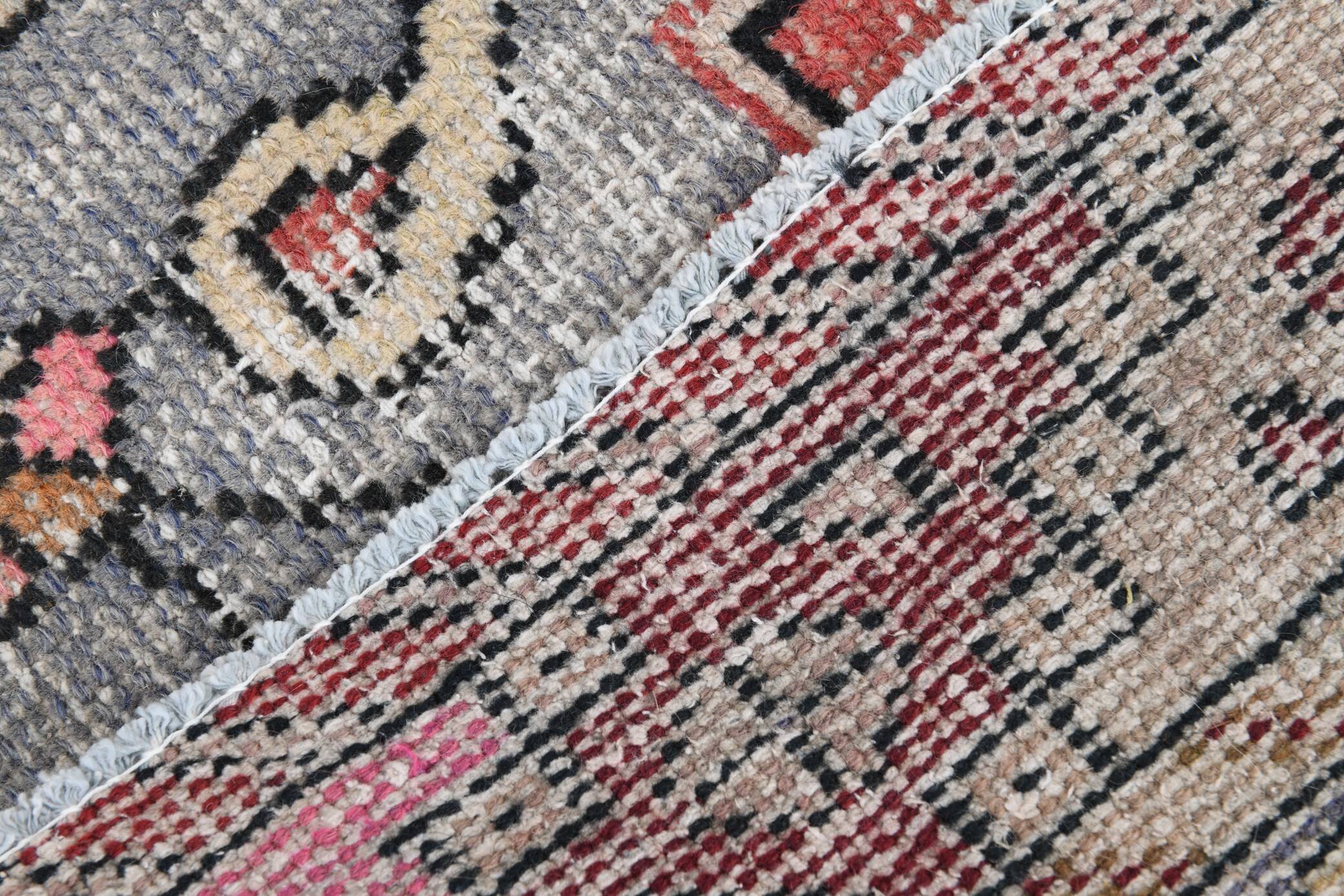 3x9 Rug For Hallway Antique Red Vintage Runner Rug, 102x261Cm SK 3931