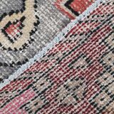 3x9 Rug For Hallway Antique Red Vintage Runner Rug, 102x261Cm SK 3931