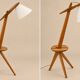 Tripod floor lamp in solid wood - Sweden - 1950