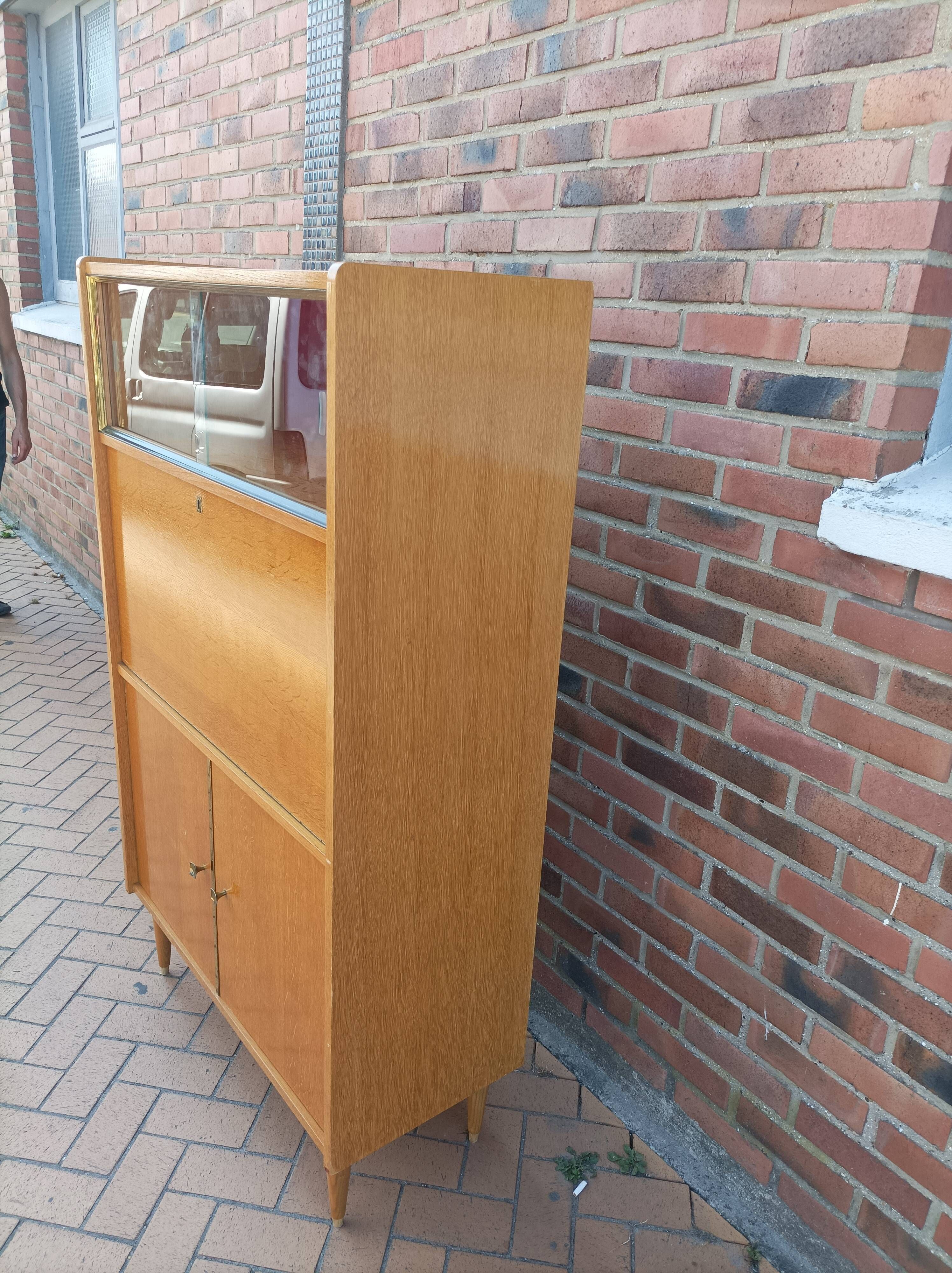 Old furniture secretary scandinavian showcase vintage wood