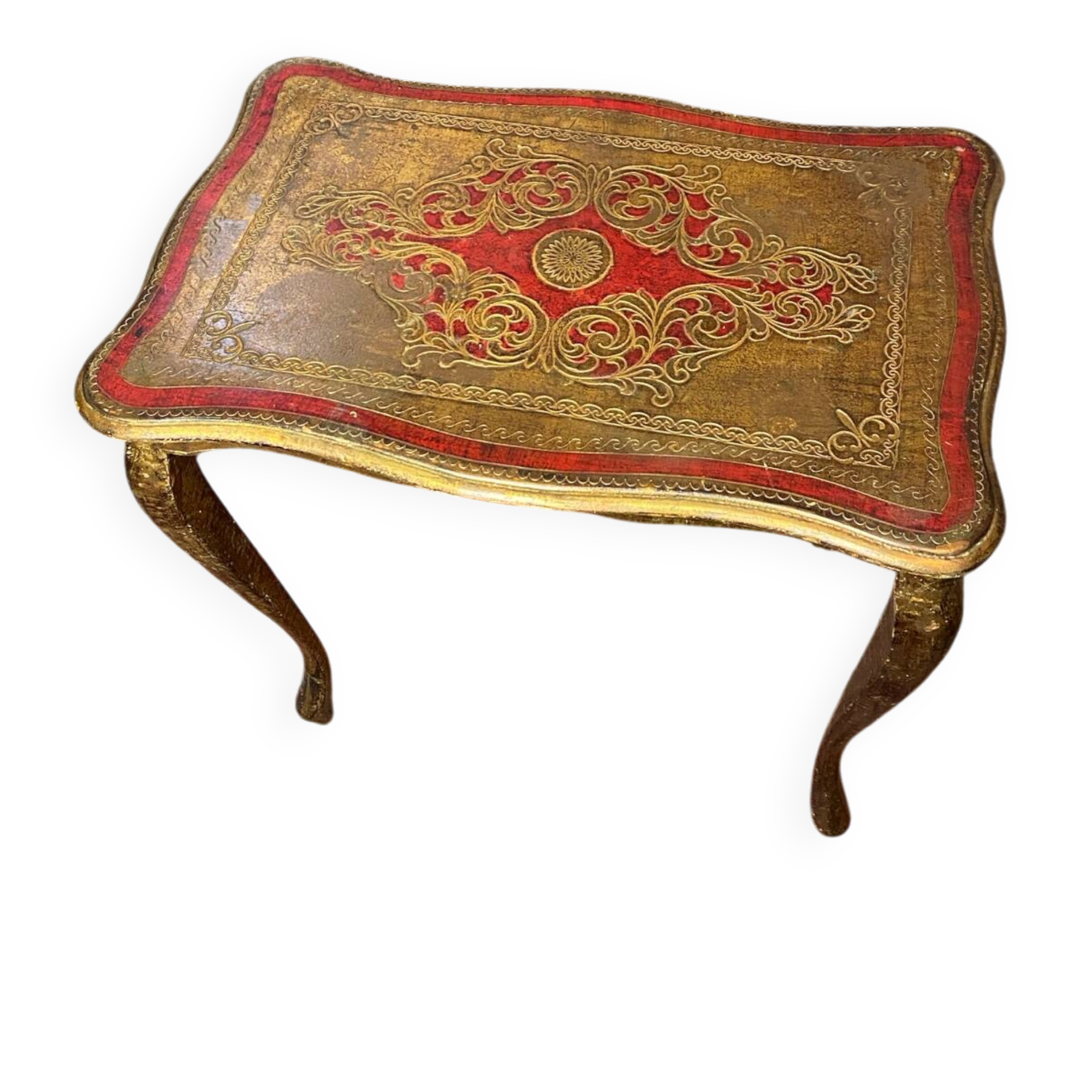 Florentine wooden side table