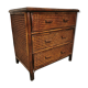 Commode vintage en rotin et cannage