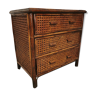 Vintage rattan chest of drawers and canning