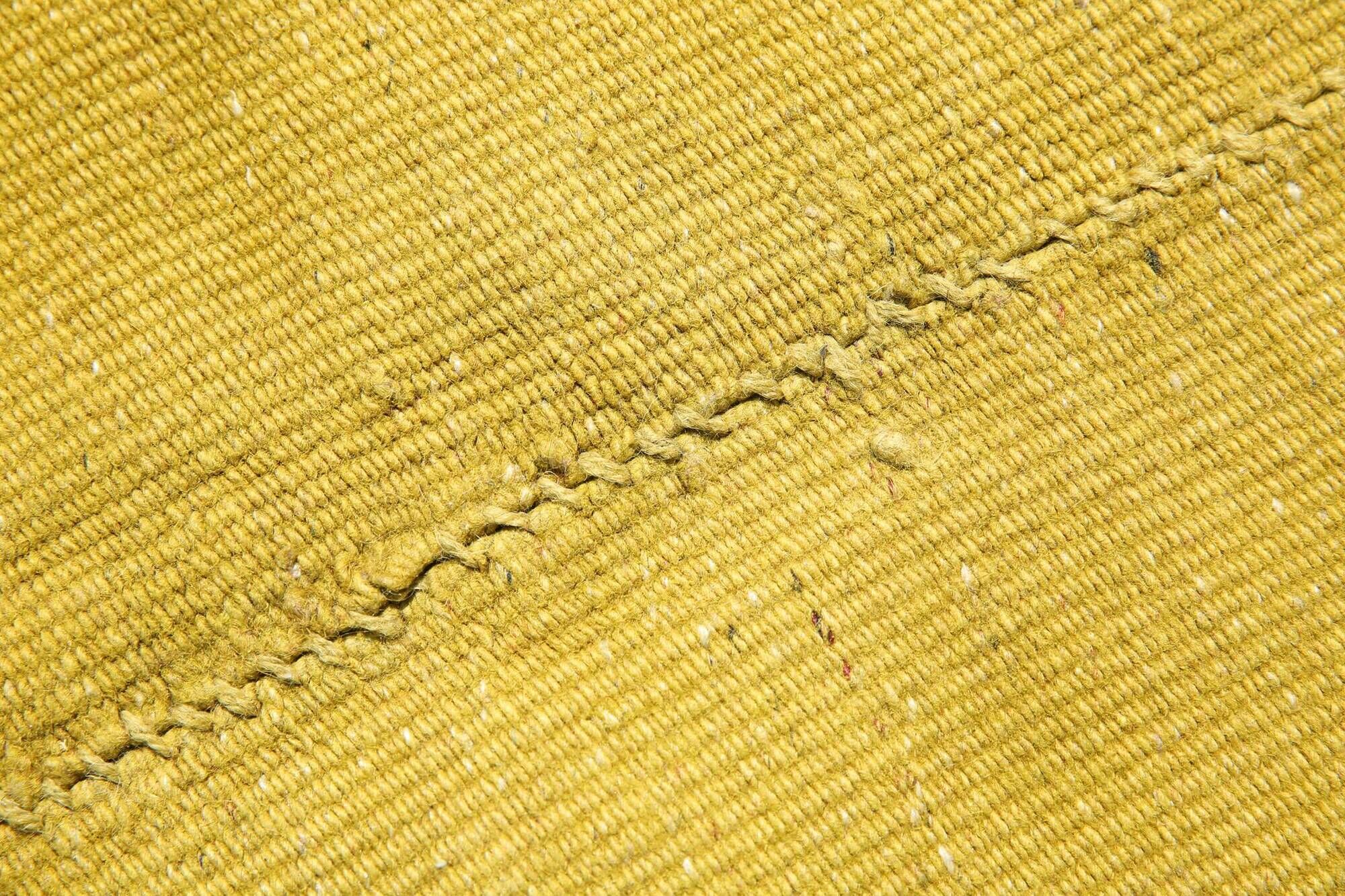 Vintage Mustard Yellow Kilim Rug,Large Turkish Woven Wool Carpet,302x410 Cm