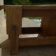 Large workbench with press, 2 drawers and storage tray - Totally sanded and varnished