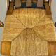 Folding armchair with woven seat – vintage French design