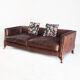 Vintage leather sofa. Edited by Mantellassi. Italy, 90s
