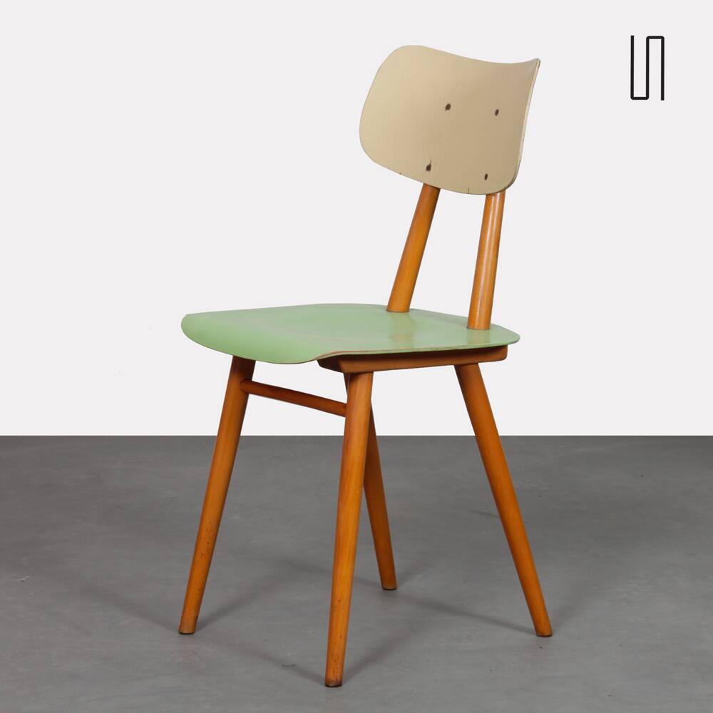 Vintage wooden chair produced by Ton, 1960s