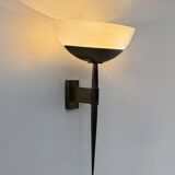 Vintage Art Deco wall light, brass and perspex, France, 1930.