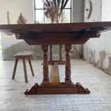 3m oak table from 1950 with its extensions