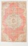 Tapis persan ancien noué main rouge corail, médaillon central floral