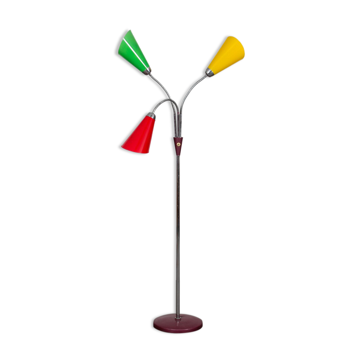 Vintage metal floor lamp published by Lidokov, circa 1960