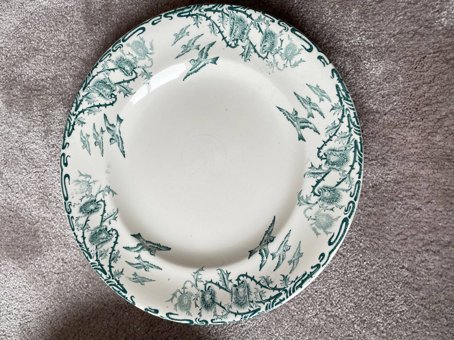 6 Longwy Ironstone Flat Plates, Richelieu Pattern